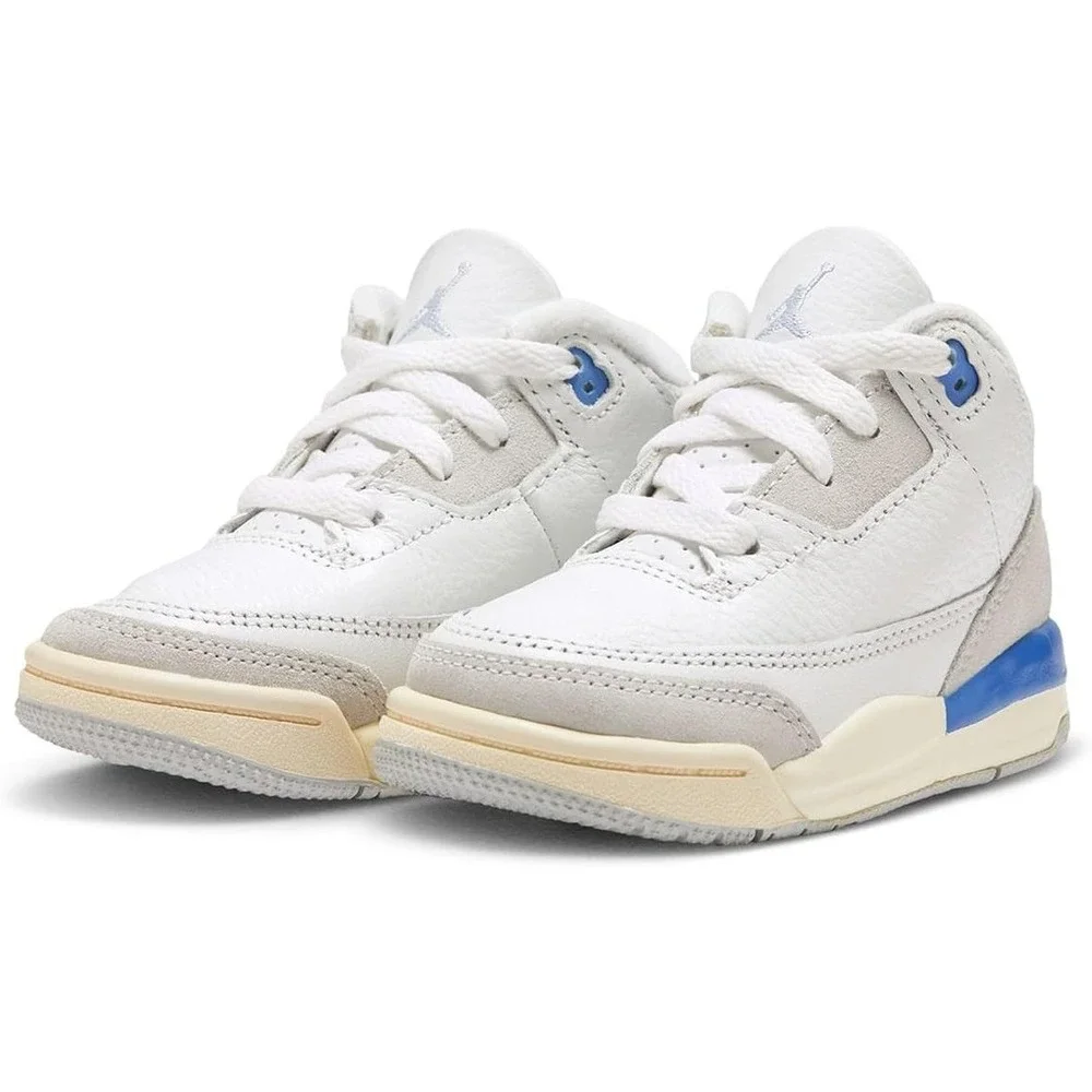 Toddler's Jordan 3 Retro Summit White/Hydrgen Blue (DM0968 101) Size 6C NEW!